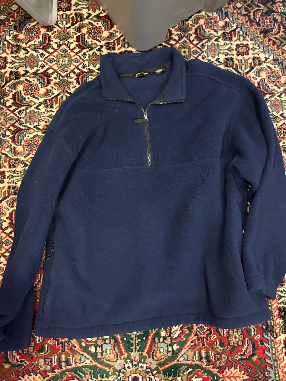 Eddie Bauer Navy Half-Zip Fleece Pullover